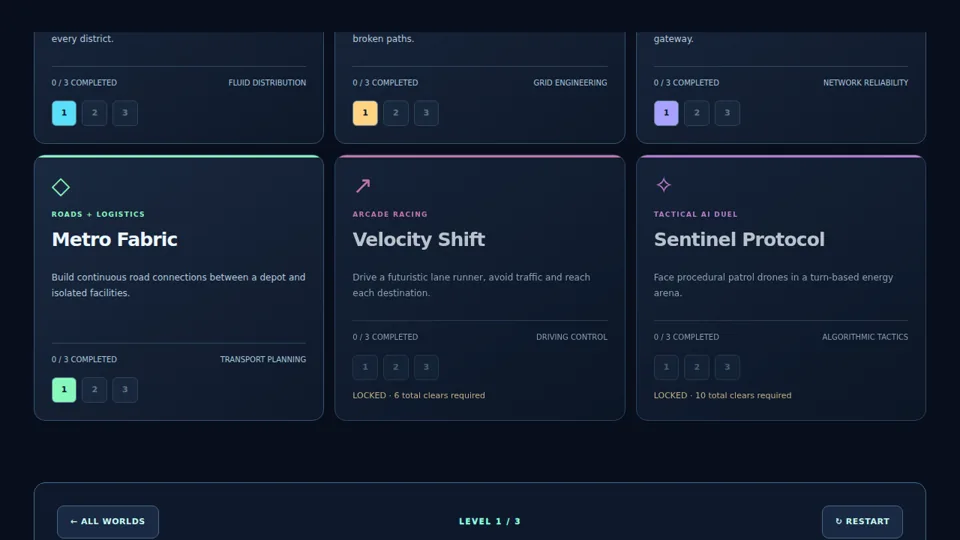 Actual staging browser view of the Volt Colony mission before player actions